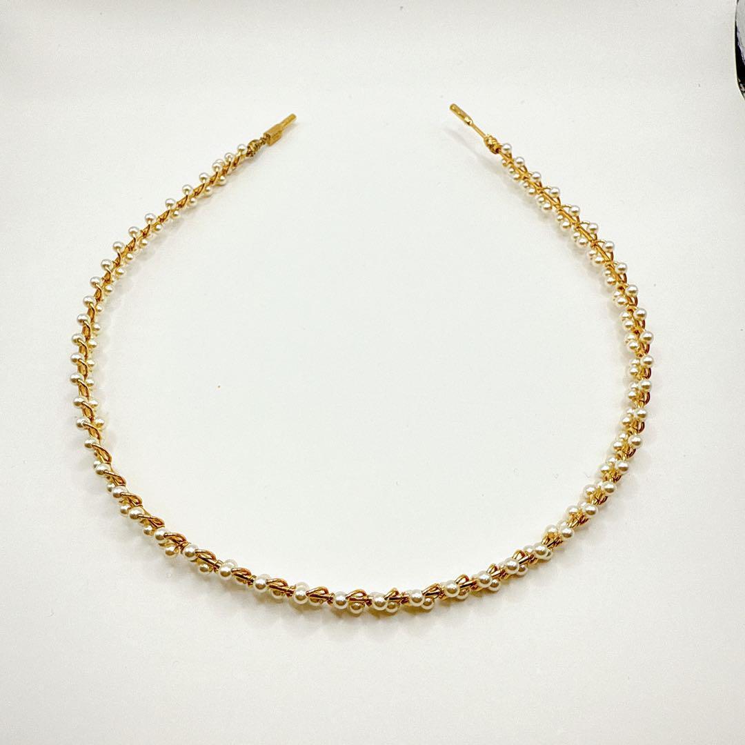 【極美品】acca カチューシャ パール コールド 2021 春