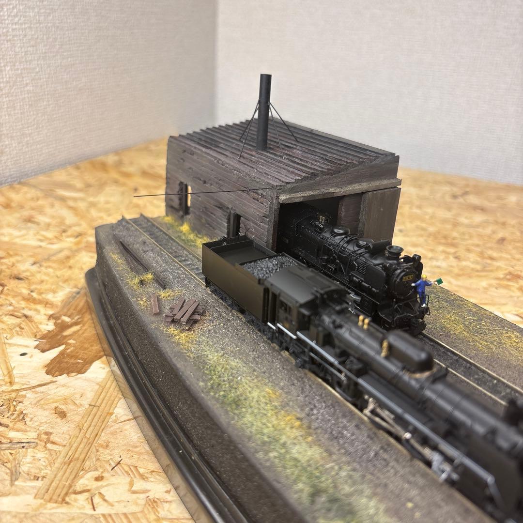 【ケース付き】Nゲージ 車庫付きジオラマ