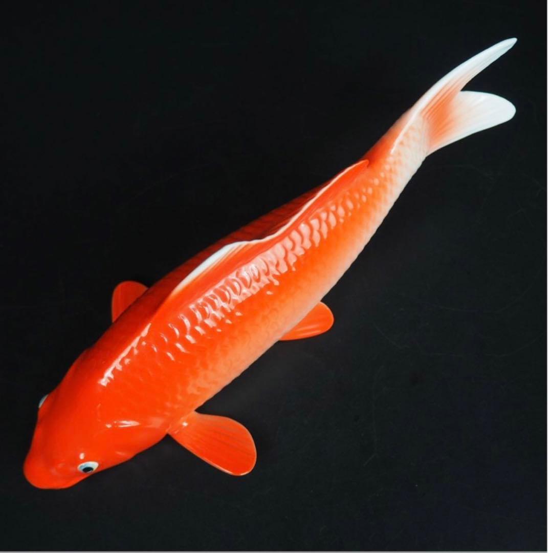 送料無料　ノリタケ　鯉置物ペア　完品無傷