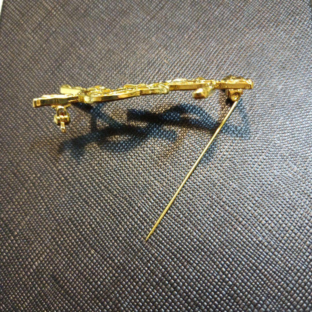 美品　Yves Saint Laurent ゴールドブローチ