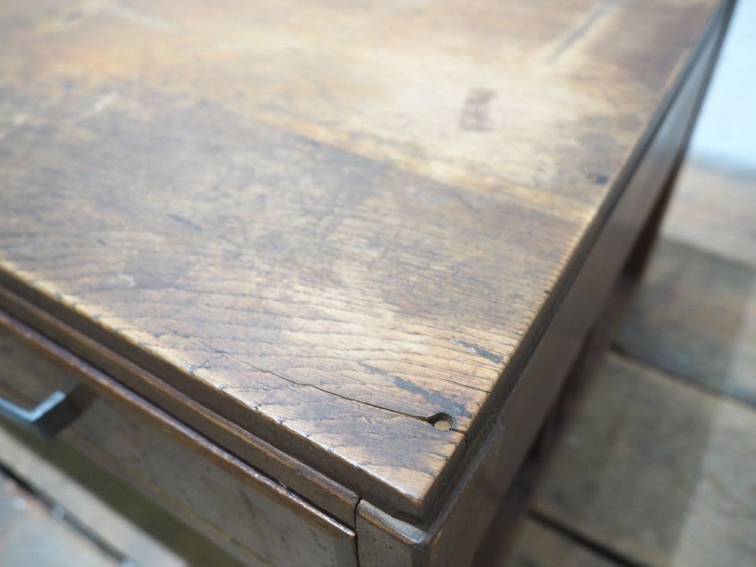 1257　アンティーク　文机　ローテーブル　収納ケース　陳列台　レトロ　古家具