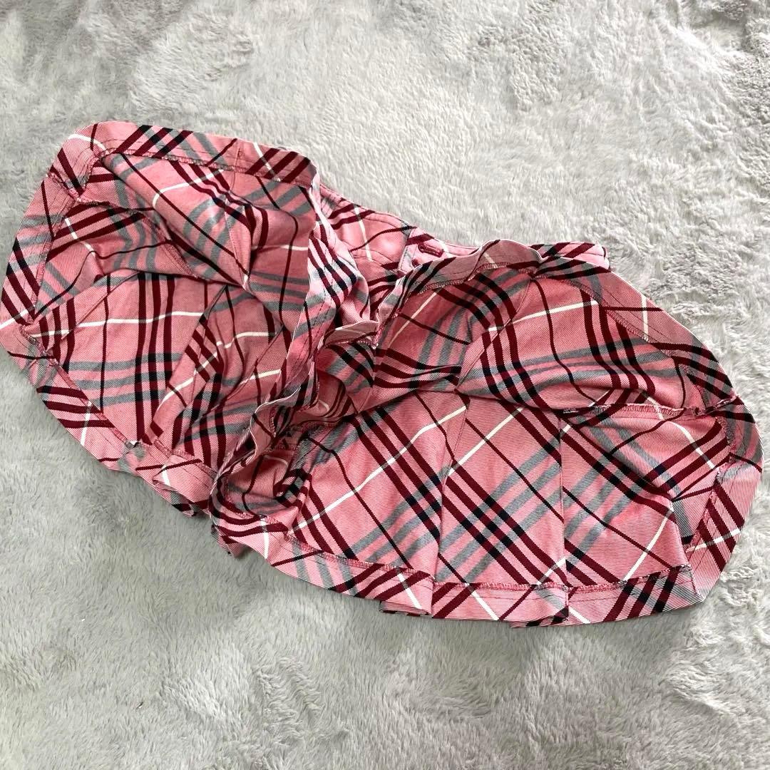 美品☆BURBERRY BLUELABEL キュロット　ノバチェック　ピンク　S