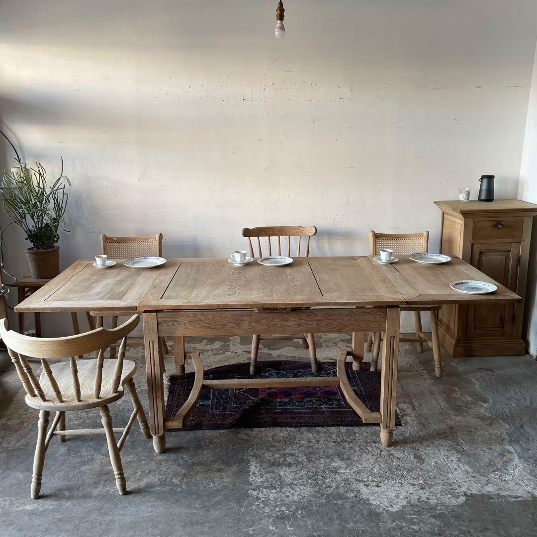 ビンテージ エクステンションダイニングテーブル 剥離