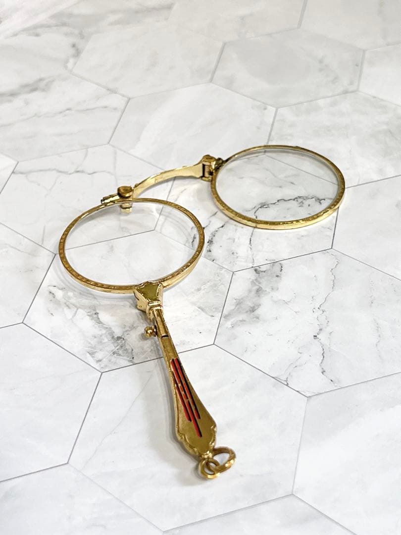 フランス　アンティーク　ローネット　ルーペ　オペラグラス　拡大鏡