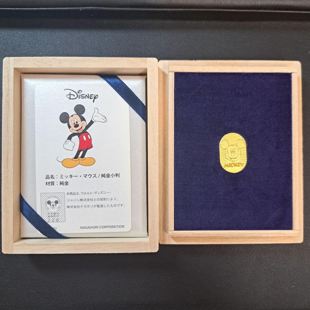 Disney ディズニー ミッキー・マウス 純金 小判 3g (3.2g)