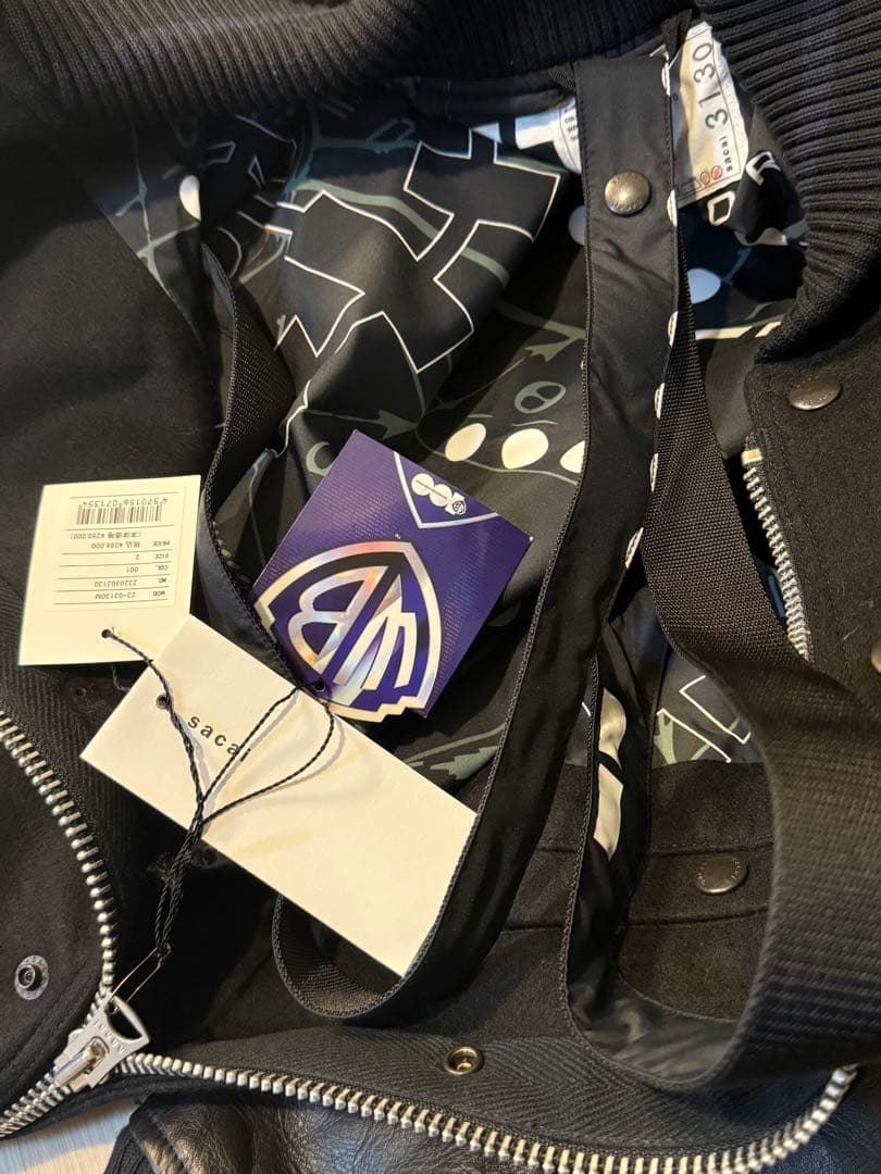 sacai INTERSTELLAR Blouson スタジャン ブルゾンタグ付