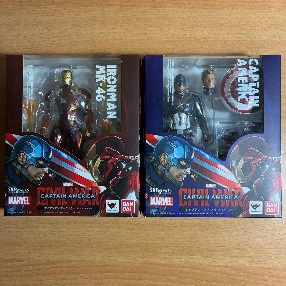 フィギュアーツ　アイアンマン　マーク46 キャプテンアメリカ　シビルウォー