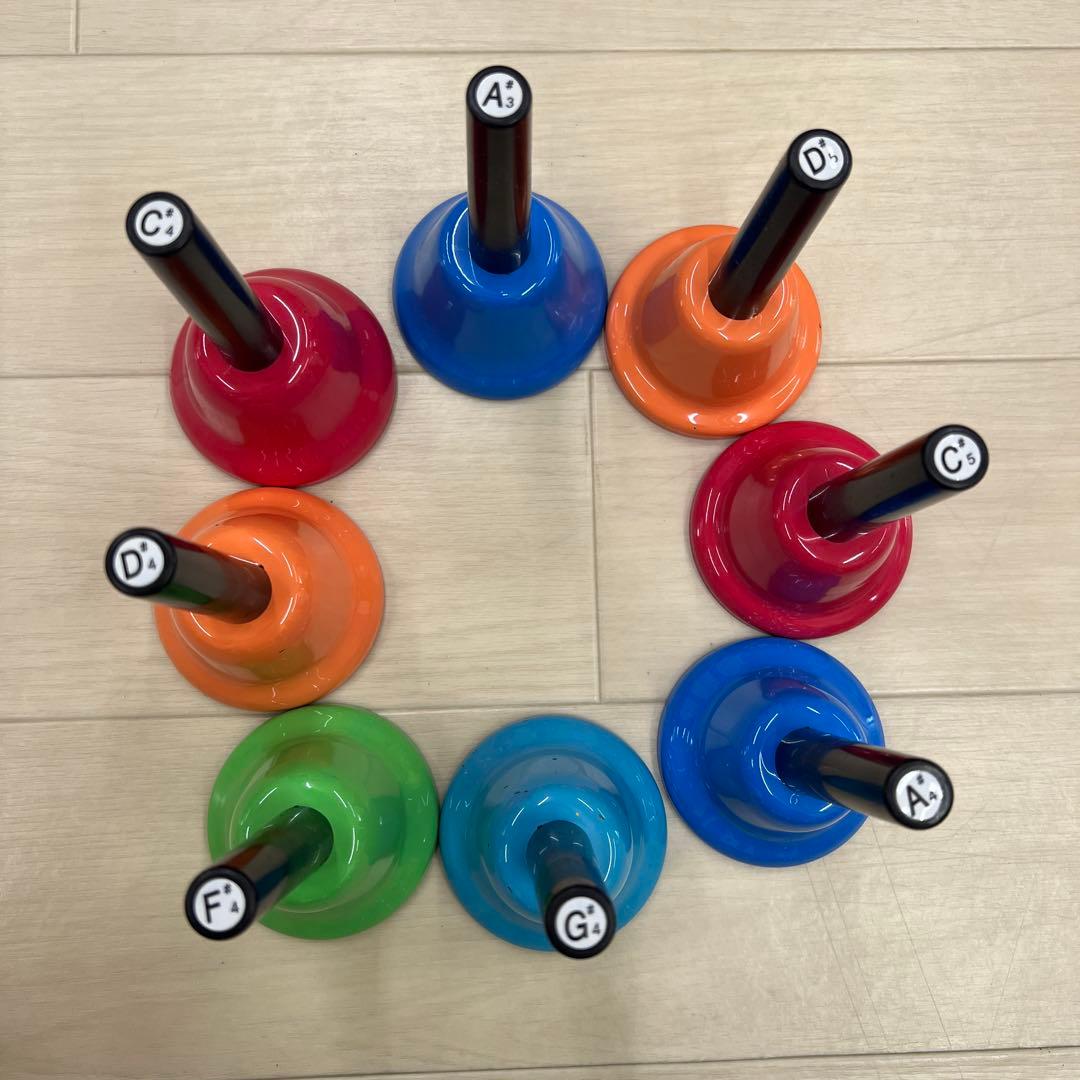 ハンドベルセット カラフル 10個 音階付き