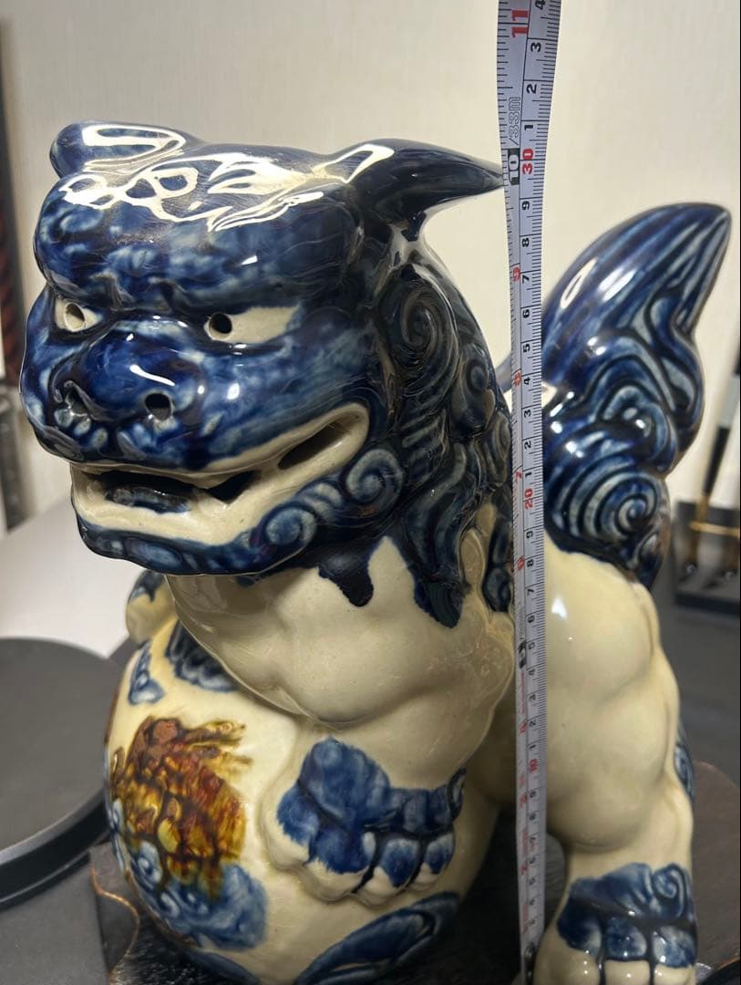 守り神陶器シーサー　獅子　旧家蔵出し、骨董品、縁起物、お守り、風水、収蔵品