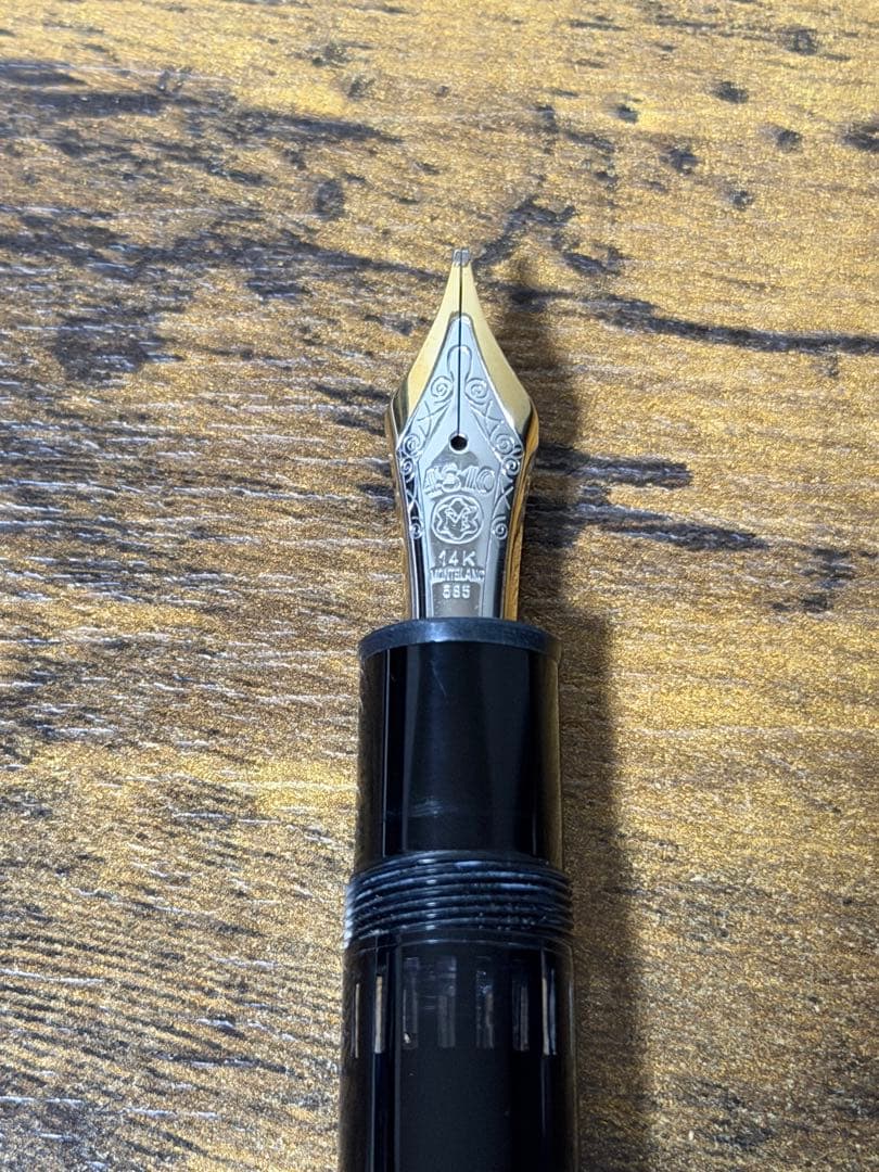 西ドイツ製　極太字　デュマ型ペン芯　14K 中白　モンブラン　万年筆