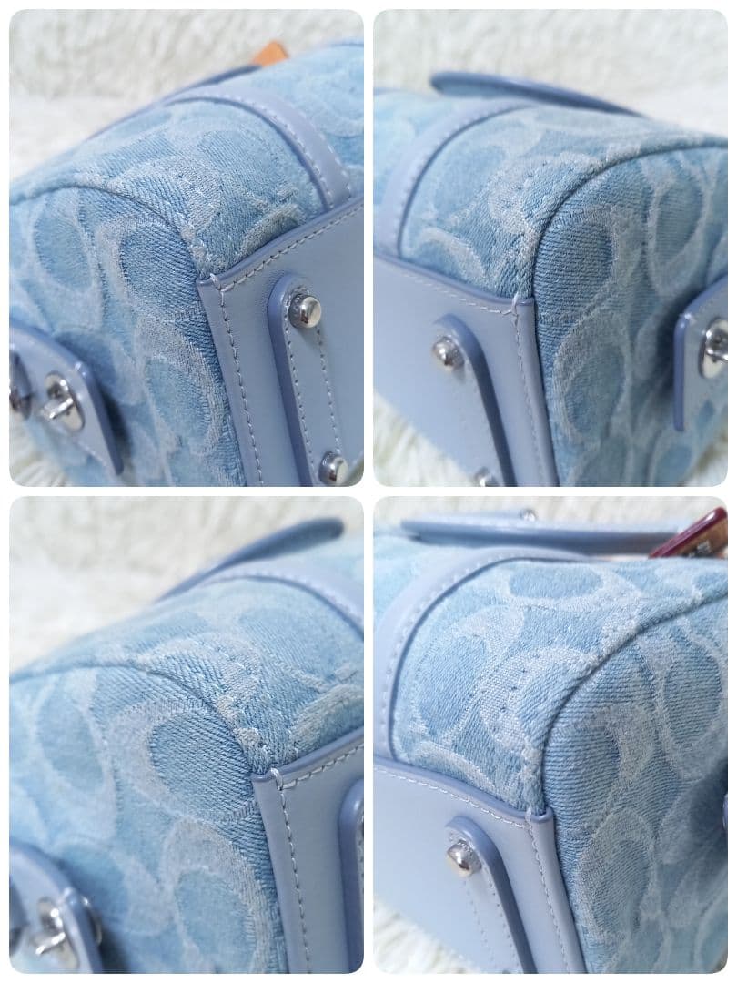 ●美品●　COACH　CJ832　ルビー　サッチェル18　デニム　2wayバッグ