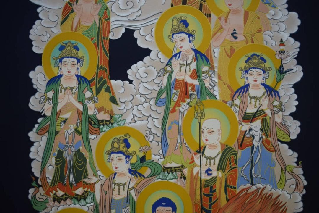 真作/十三佛図/美品/布袋屋掛軸HF-366