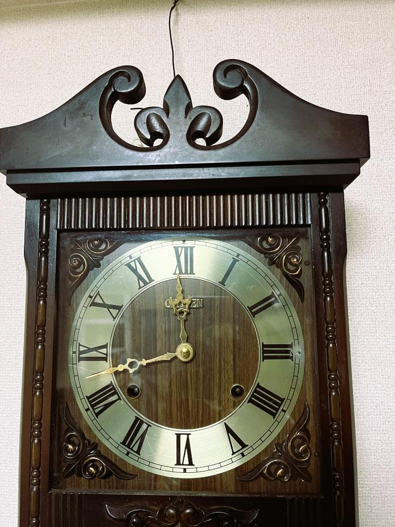 シチズン 掛け時計 振り子付き・ヴィンテージ 78x27cm