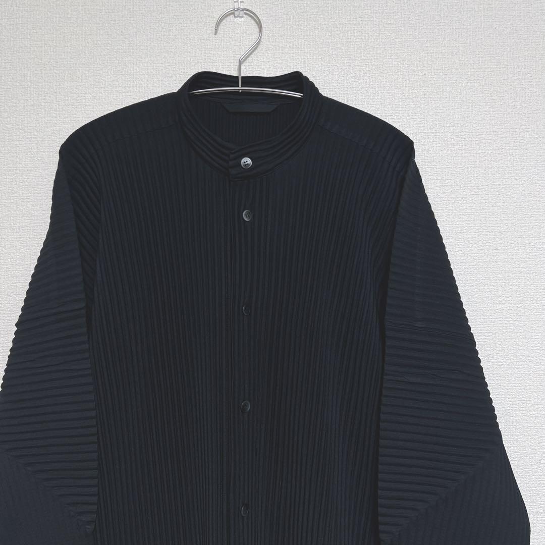 オムプリッセイッセイミヤケ　ロングコート　ロング羽織り　ブラック