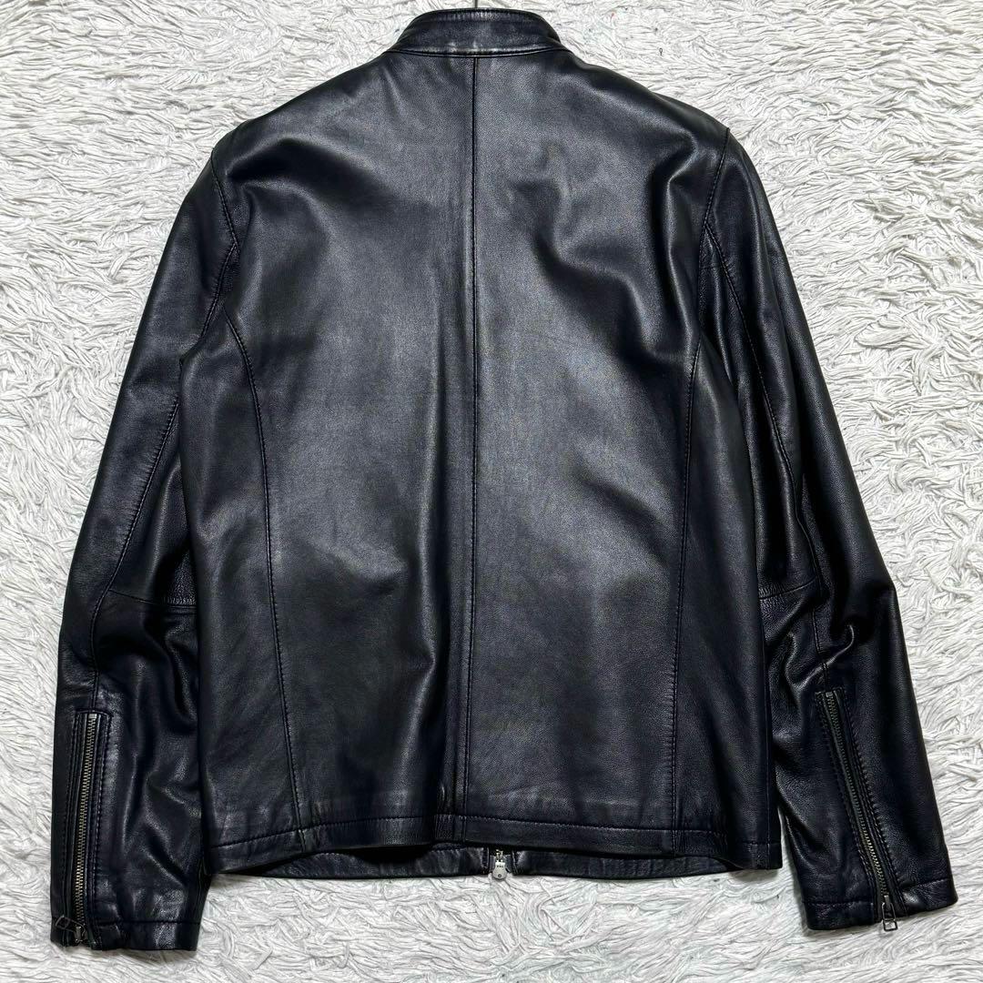 美品 メンズビギ ラムレザー シングルライダースジャケット Collective