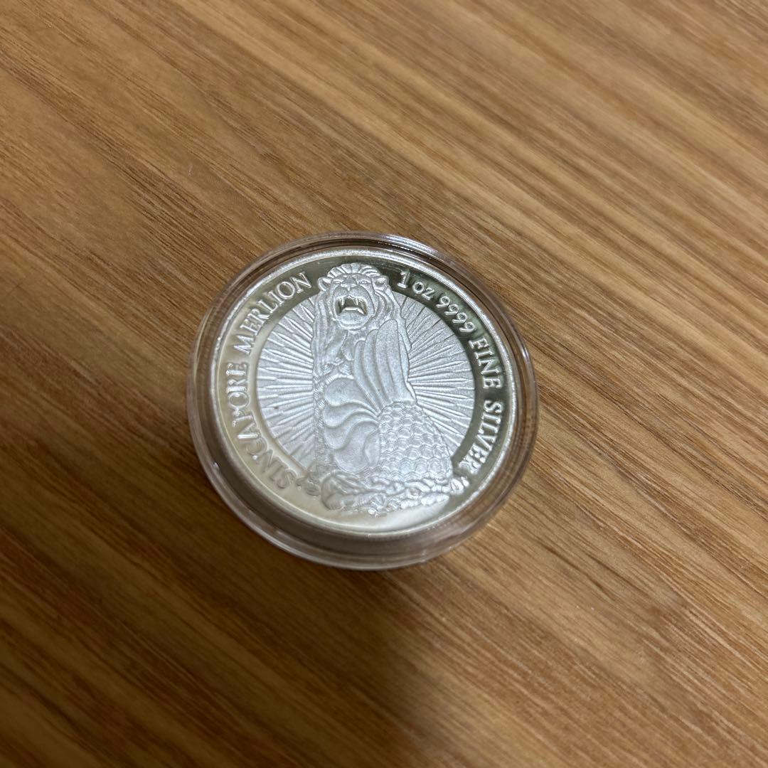 純銀　シンガポール　マーライオン
