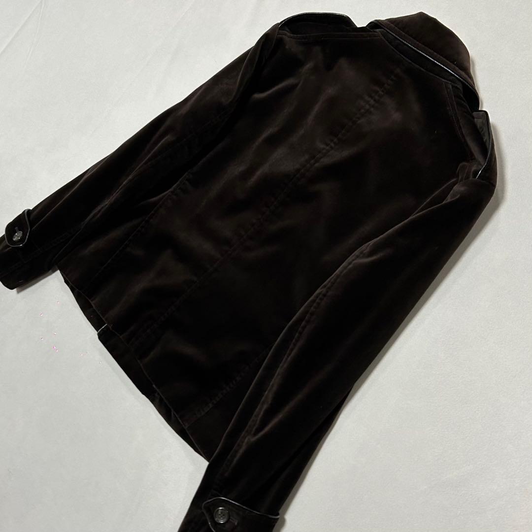 00s ベロア モーターサイクルジャケット ダブルブレスト 光沢 お兄系 ロック