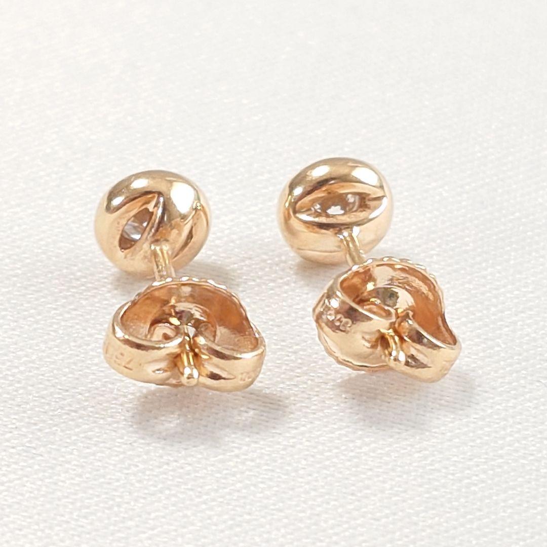 【美品】ティファニー K18 バイザヤード ダイヤモンドピアス 7112