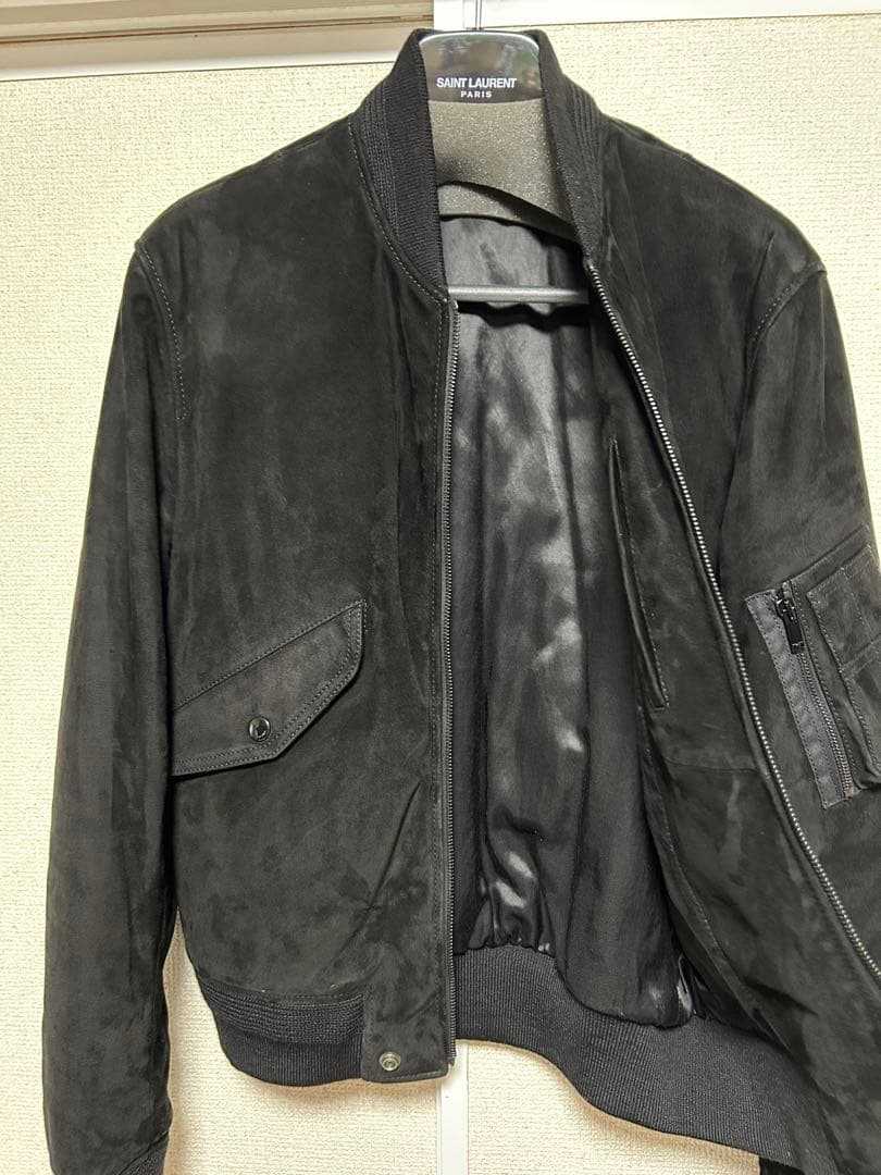 超美品 サンローラン スエードレザージャケット 44