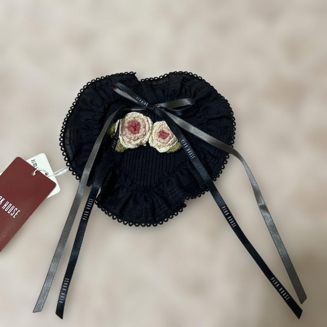 ¥14300 タグ付　 ピンクハウス　素敵な大ぶり　立体バラコサージュ　ワッペン