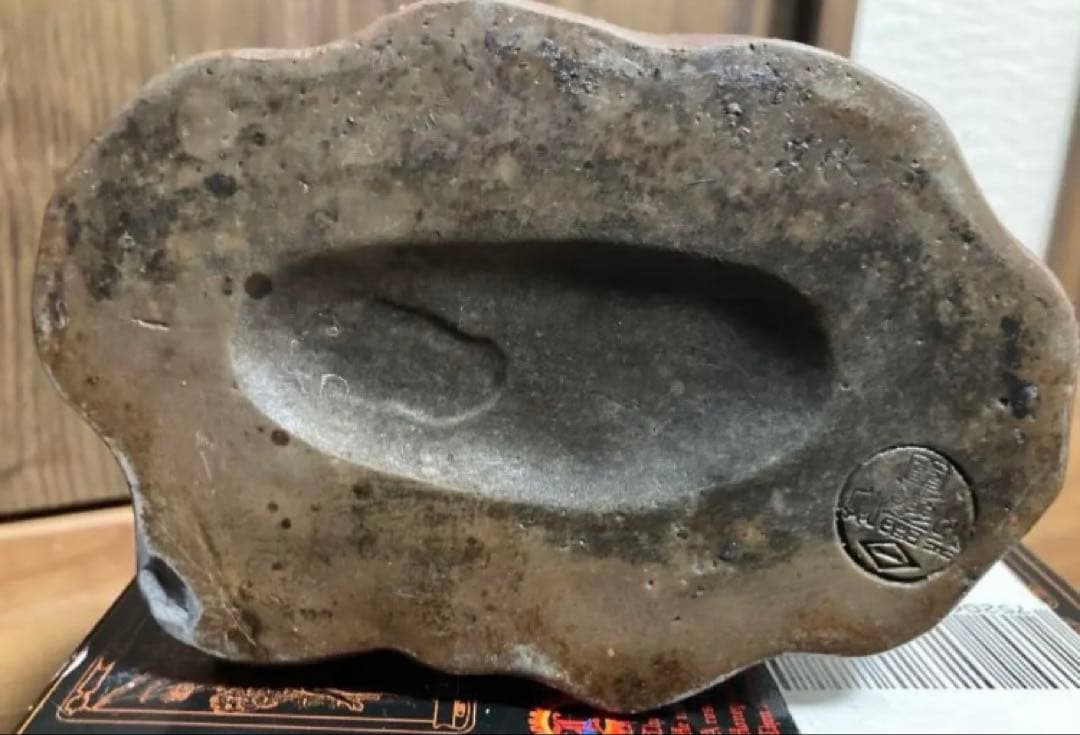 骨董品 二宮金次郎 備前焼筆立て アンティーク 置物