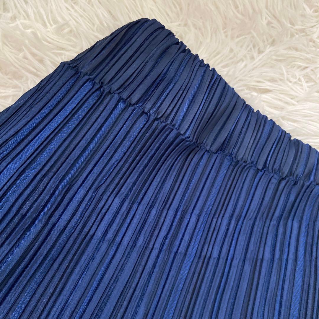 ISSEY MIYAKE サルエルパンツ ブルー 2 上品 プリーツ オシャレ