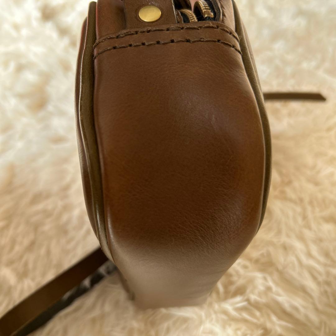 【レア美品】HERZヘルツ　CP 35 ふっくらショルダー グリーンベージュ