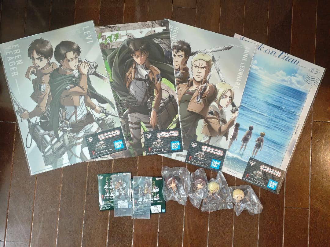 進撃の巨人　一番くじ　ラストワン、A賞、B賞、F賞、G賞、H賞