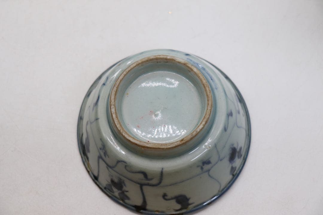 中国　清時代　染付　お碗大&小4点まとめ　送料込み250816