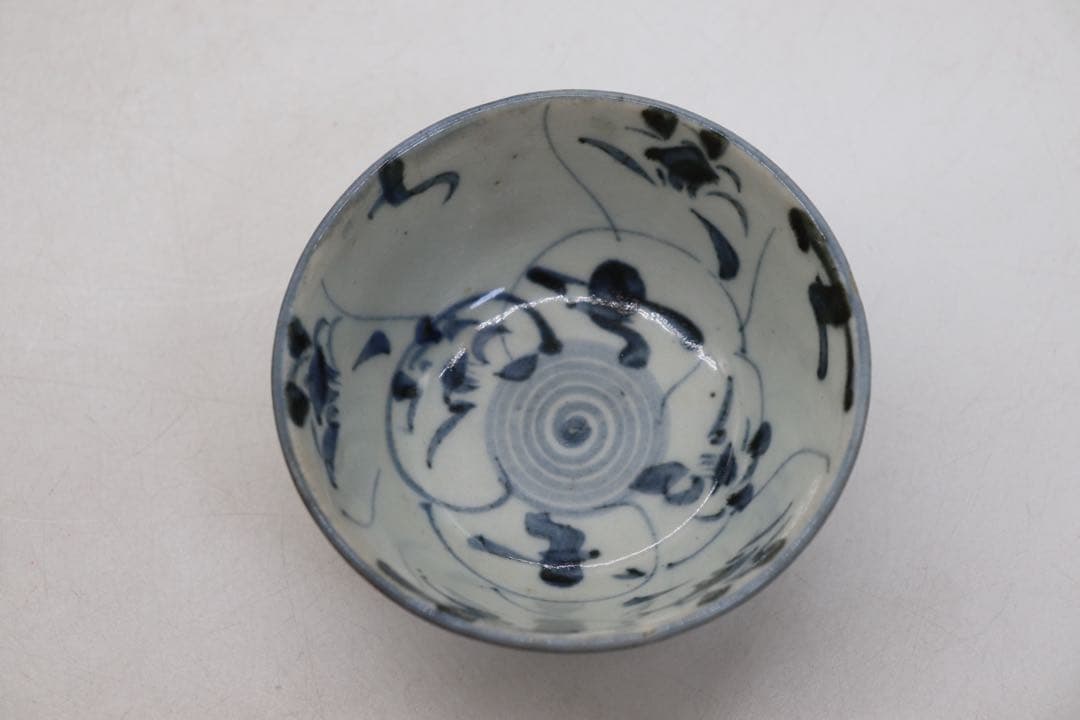 中国　清時代　染付　お碗大&小4点まとめ　送料込み250816