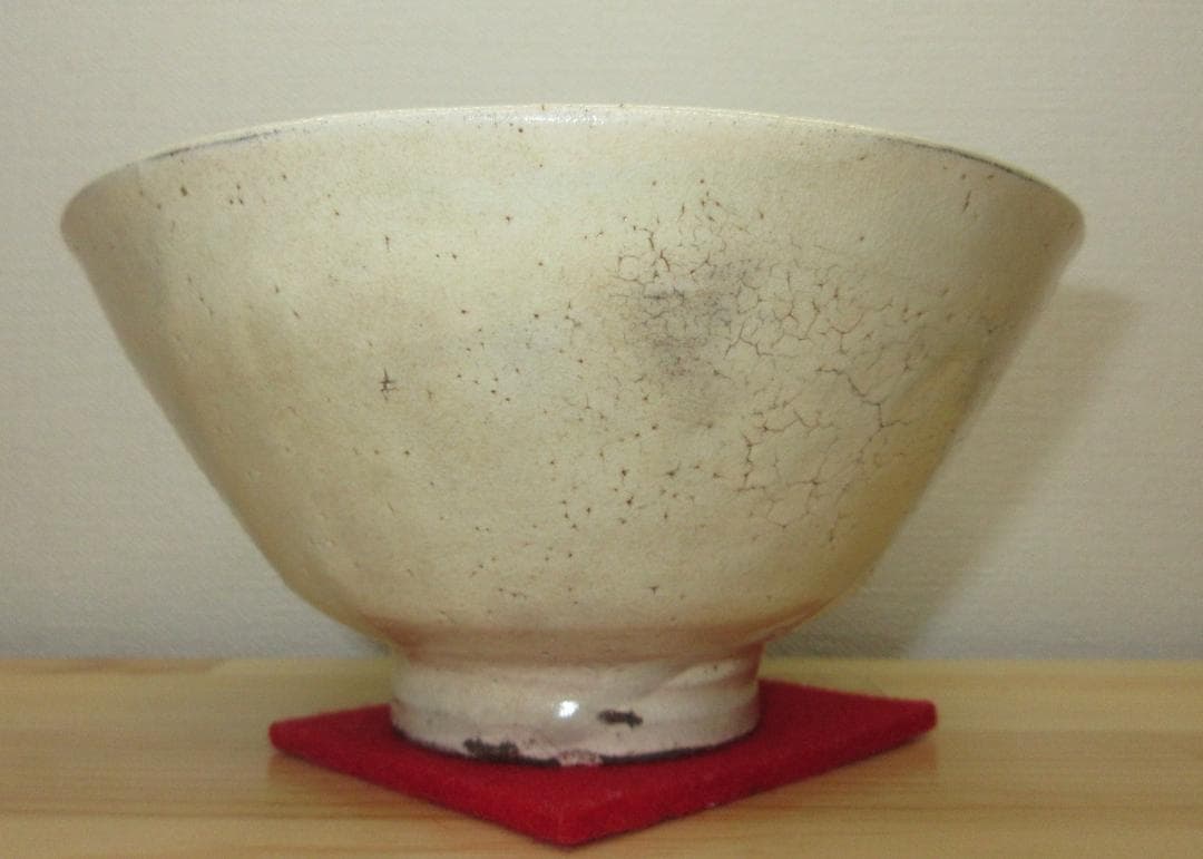 送料込【逢絢亭】茶道具 茶碗 高麗 銘「春の山」表千家書付 作家物 共箱入り