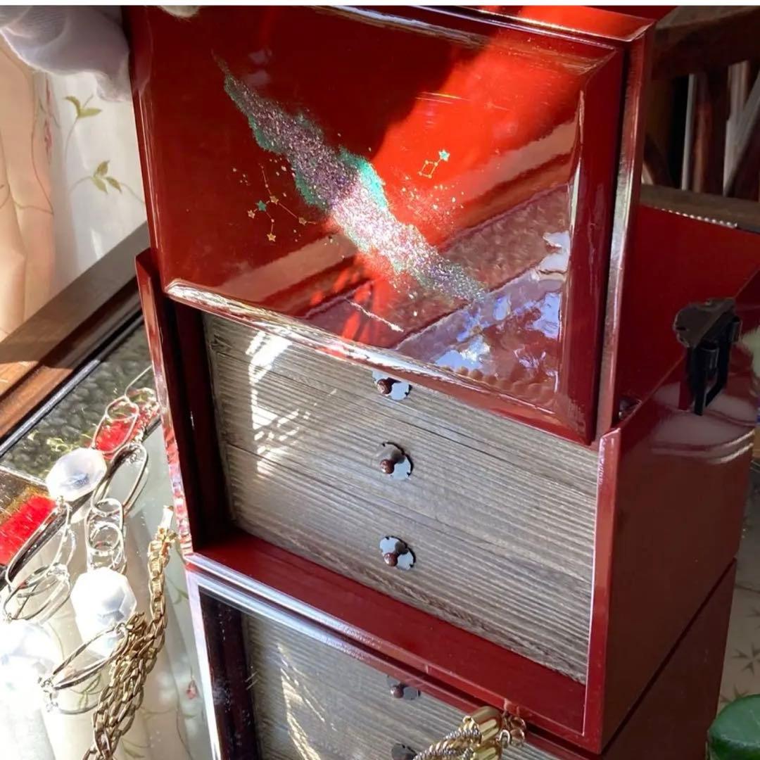2191様感謝‼️秋‼️JAPAN輪島螺鈿蒔絵宝石箱「銀河-紅べに」1点　愛蔵品