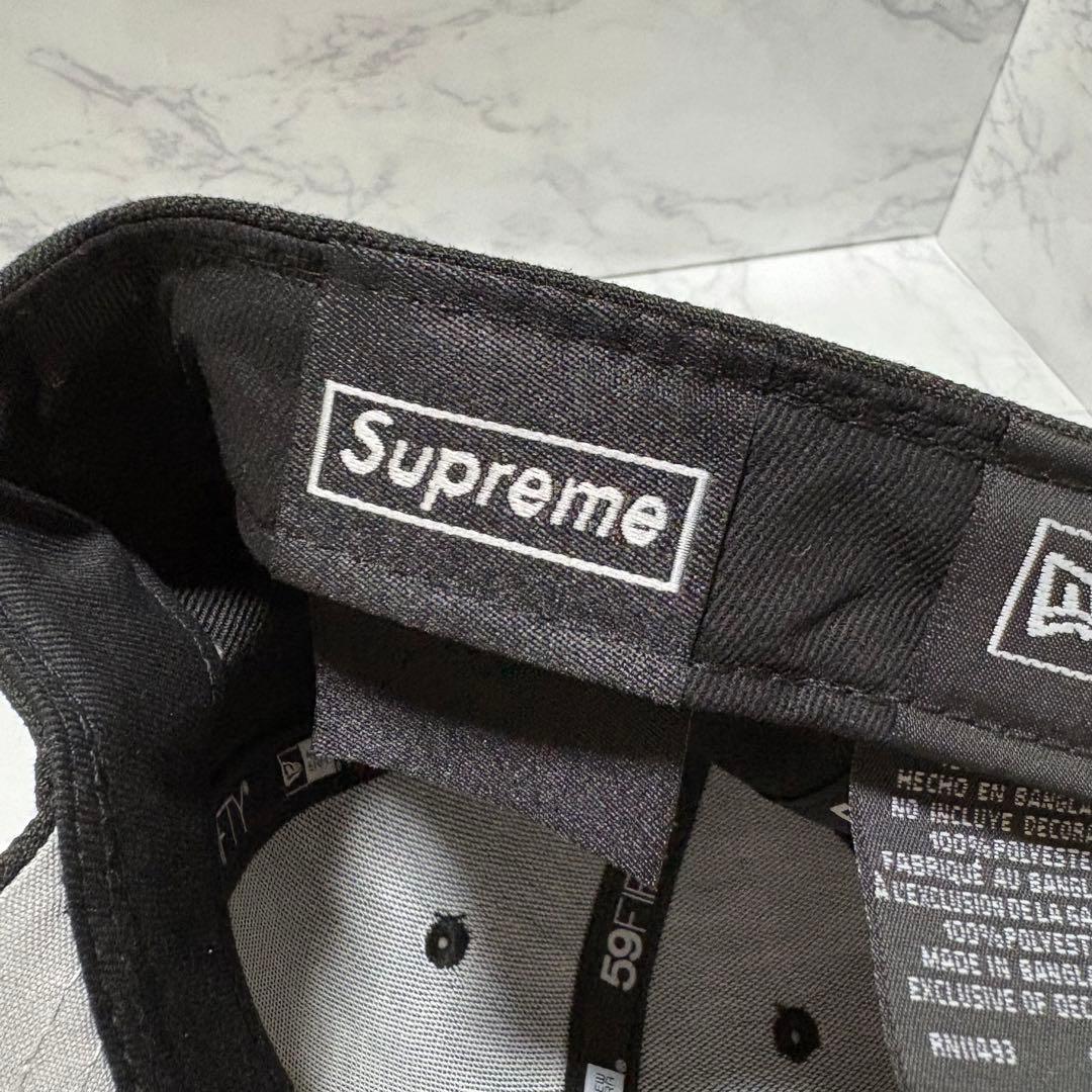 y011715 Supreme×NEW ERA コラボキャップ　ブラック59.6