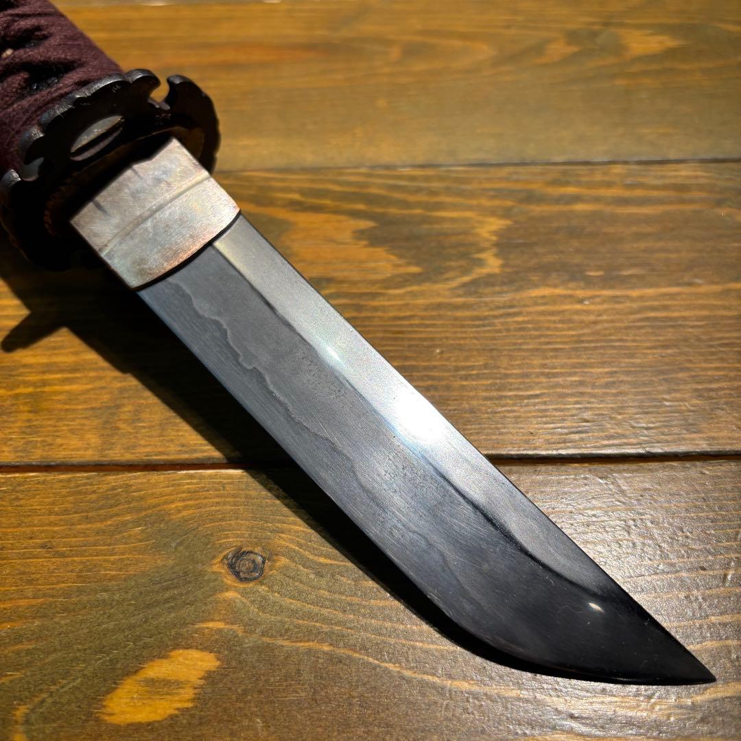 日本刀残欠クラフトナイフNo.64 最上大業物 長曽祢虎徹興里 茶黒拵