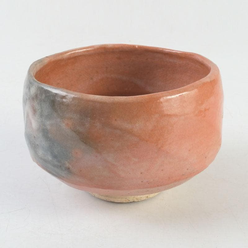 茶道具　芳幽軒　加藤石春作　赤楽茶碗　時代箱付　M　9732