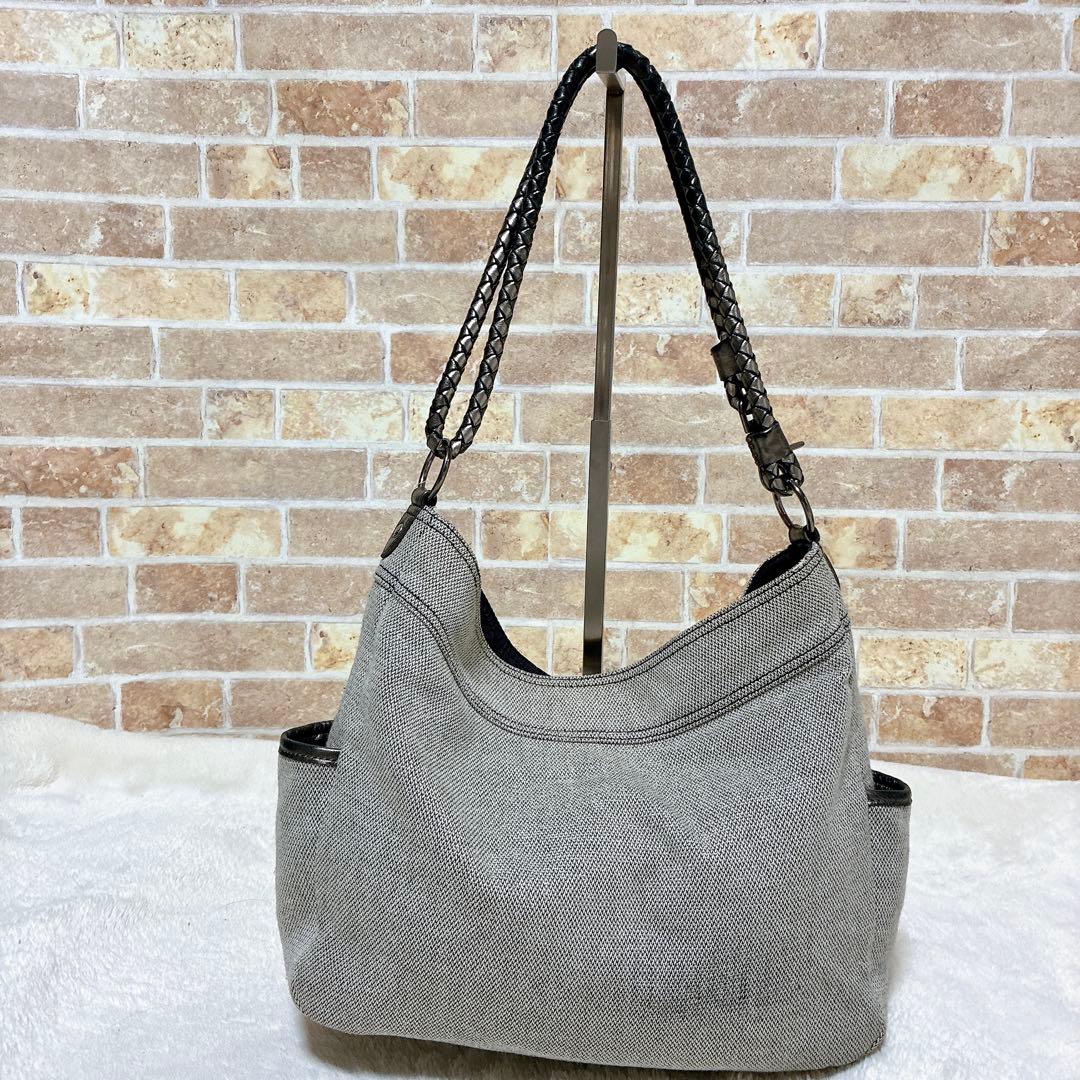 良品　バーバリーブルーレーベル ホースロゴ ショルダーバッグ 編み込み