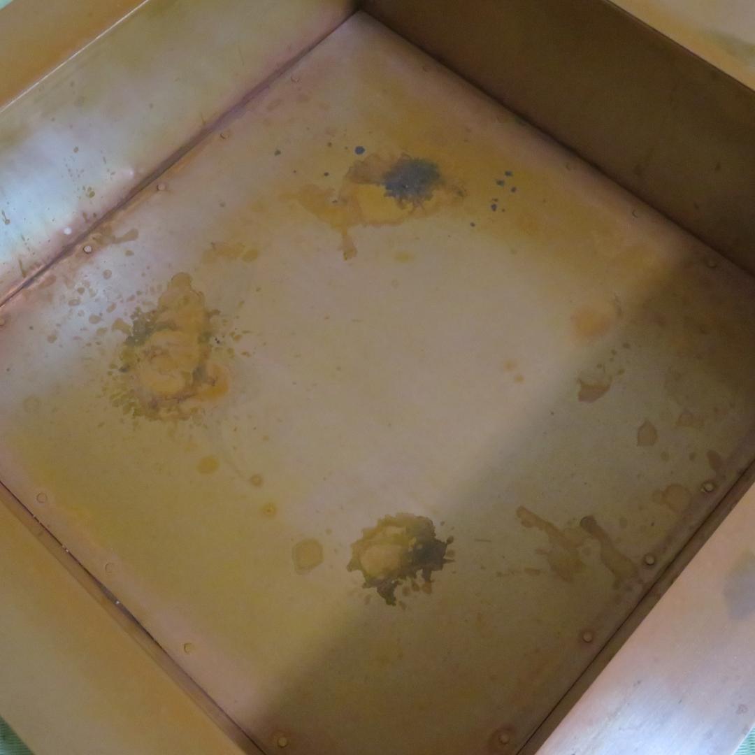 炉縁 炉壇 銅製 汚れ 小傷あり 茶道具 炉おとし 囲炉裏