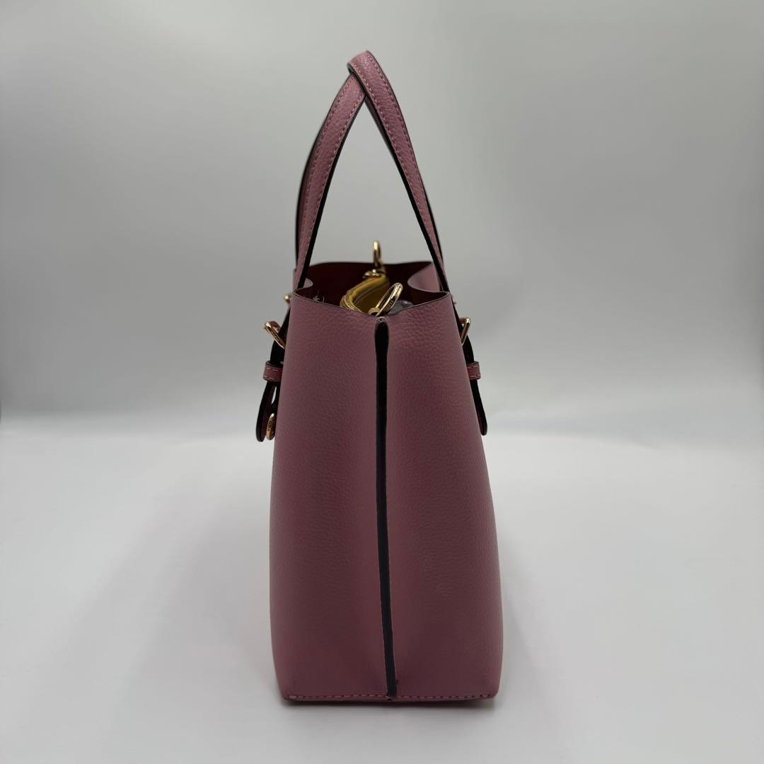 未使用級✨コーチ モリートート ショルダーバッグ 2way 3室 レザー ピンク