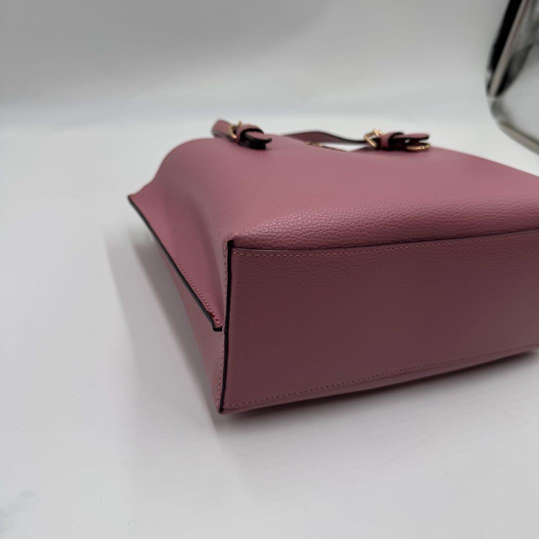 未使用級✨コーチ モリートート ショルダーバッグ 2way 3室 レザー ピンク