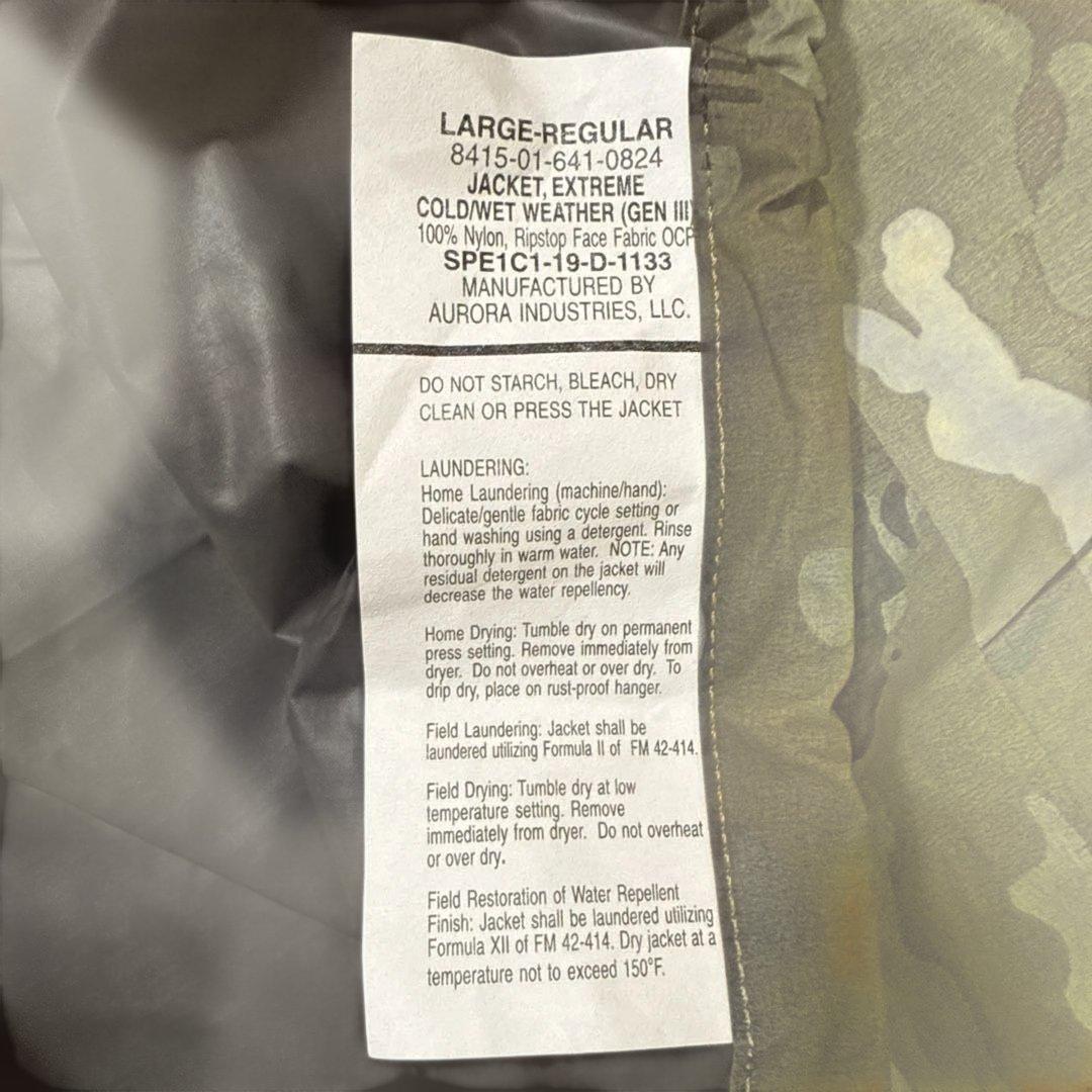 T*o様 米軍実物 未使用ECWCS GEN3ゴアテックス ジャケット スコーピ