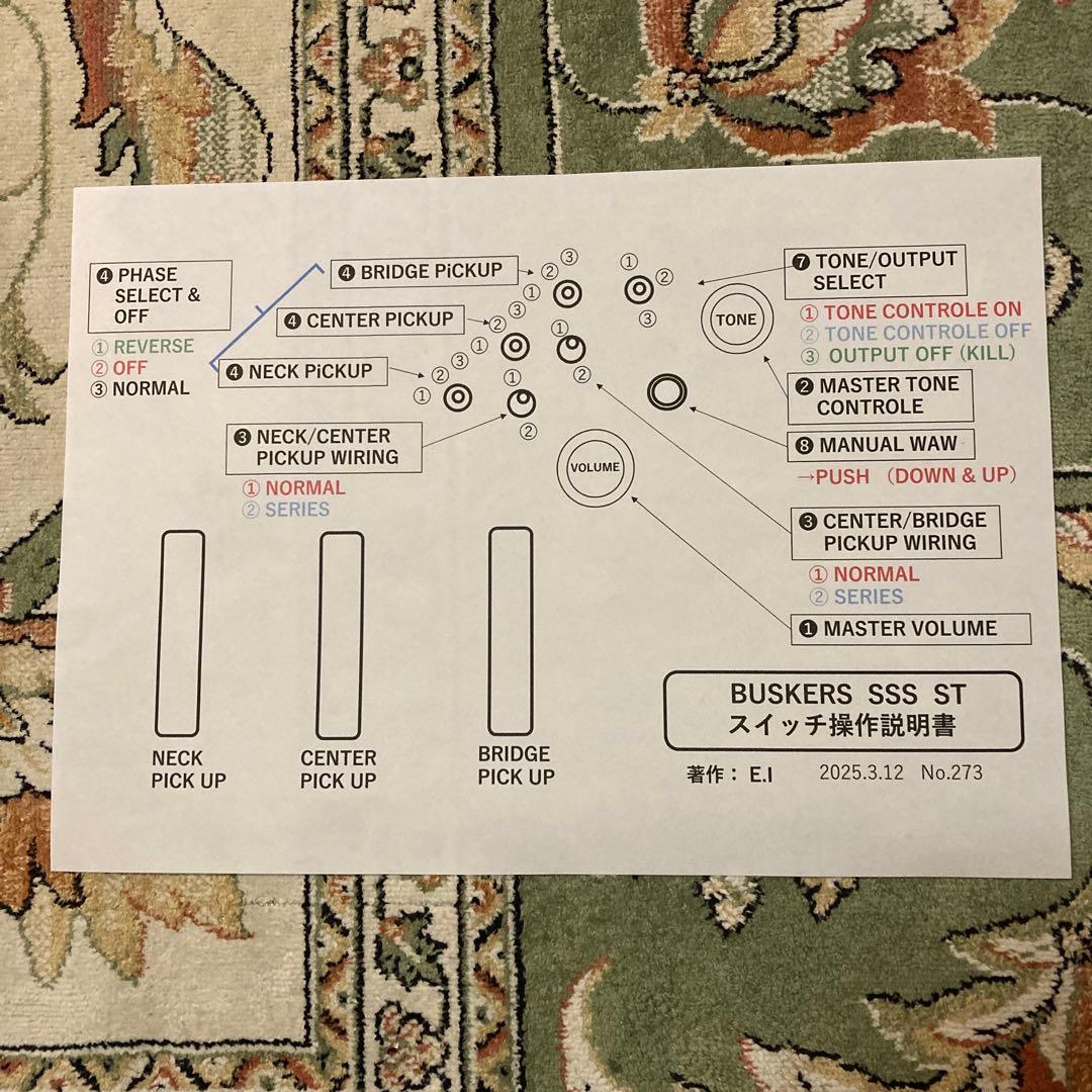 ☆新機能満載　3つのピックアップを多彩に組合せできるBUSKERS ST