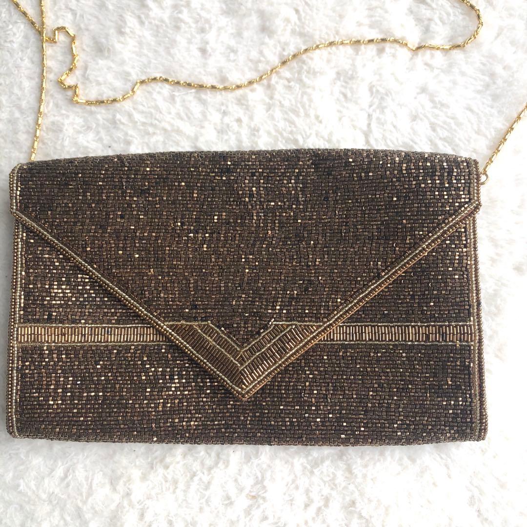 lumy はしもと ビーズ チェーンバック ショルダーバック　皇室御用達 貴重