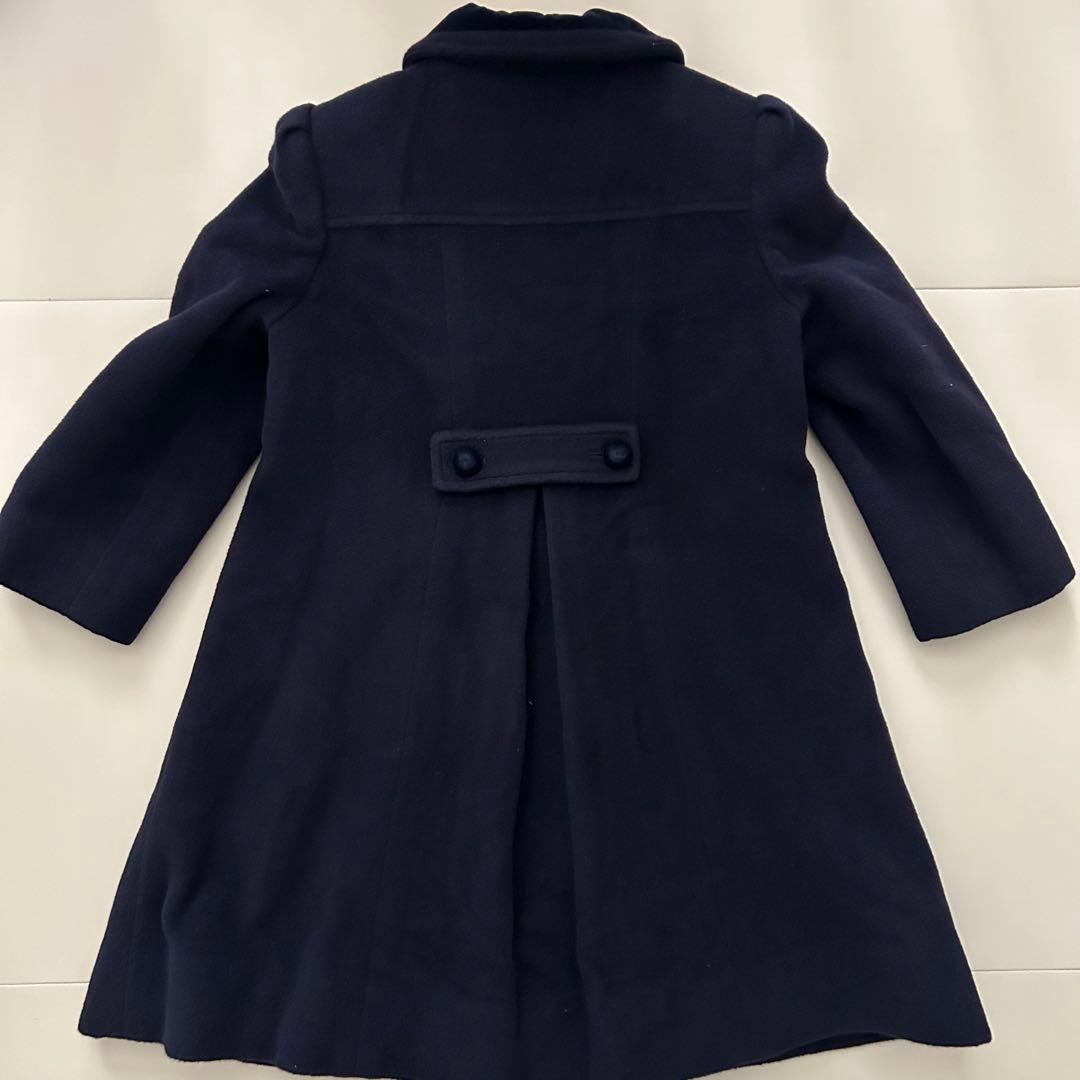 familiar ネイビー アンゴラ混　ウールコート　120