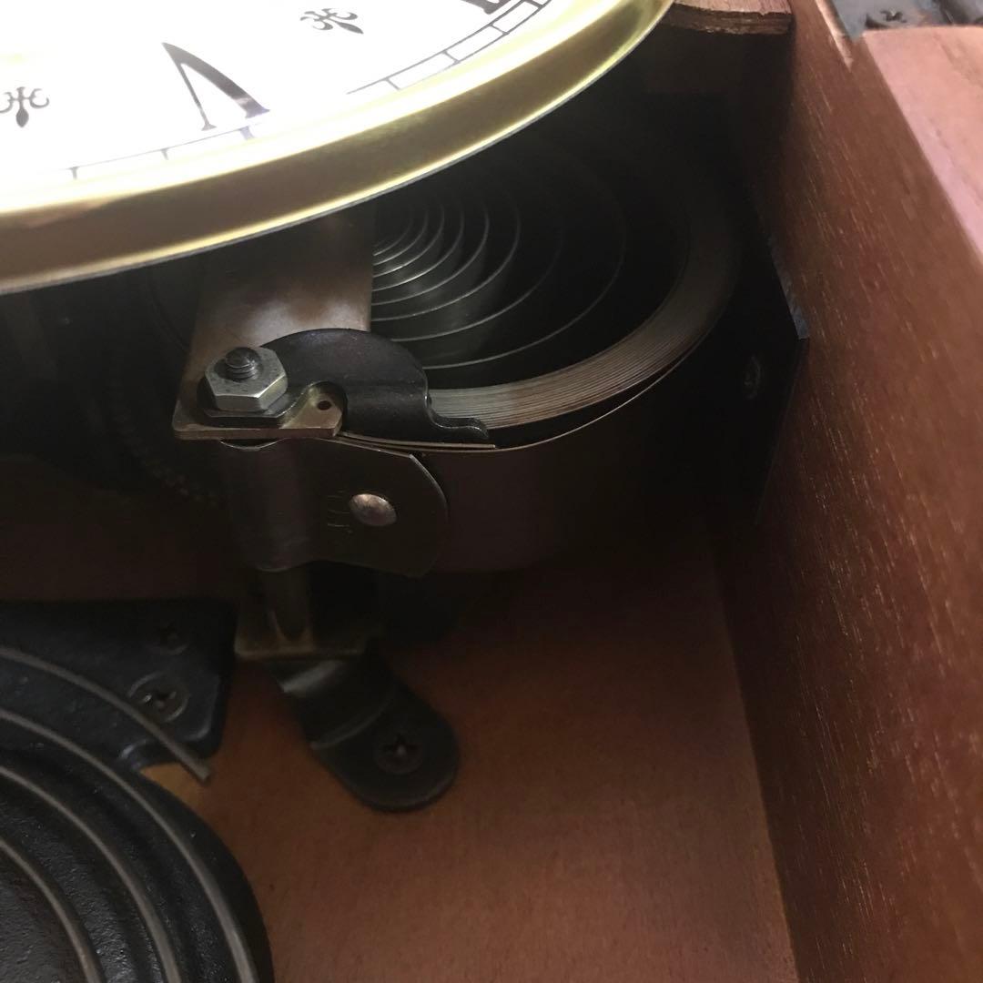 愛知時計電機　ゼンマイ式掛け時計　振り子時計　日本製　昭和レトロ