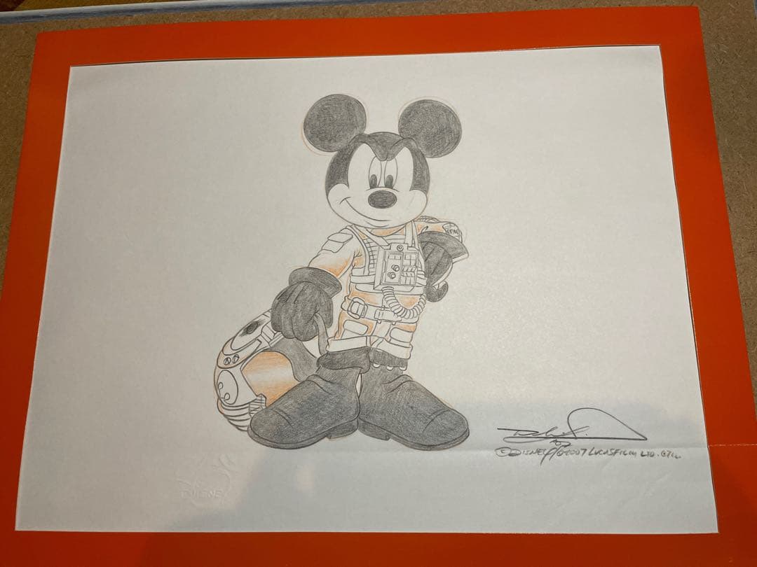 Disney Lucasfilm スターウォーズ　ジェダイ　ミッキー　直筆原画