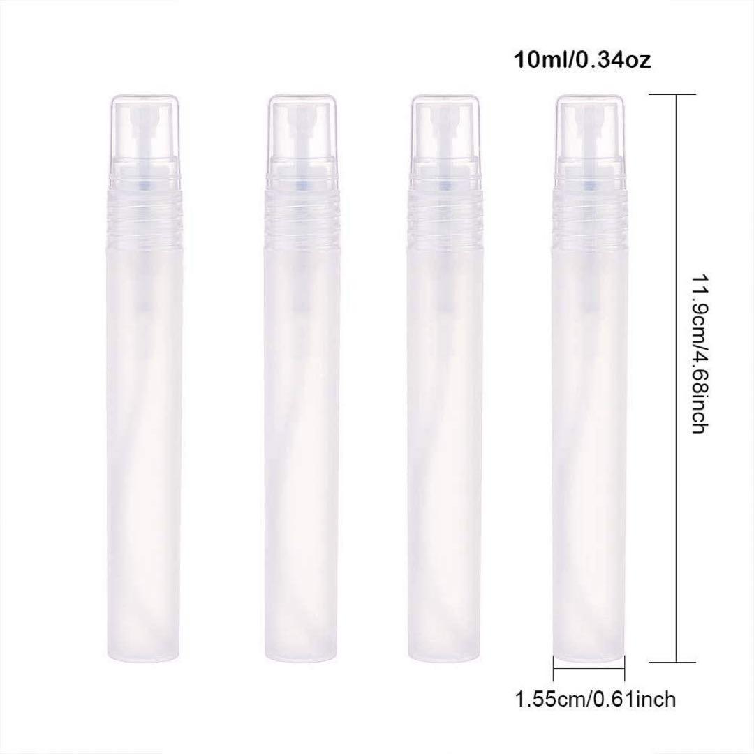 10個パック プラスチックボトル ミニスプレーボトル ファイン 透明 10ml