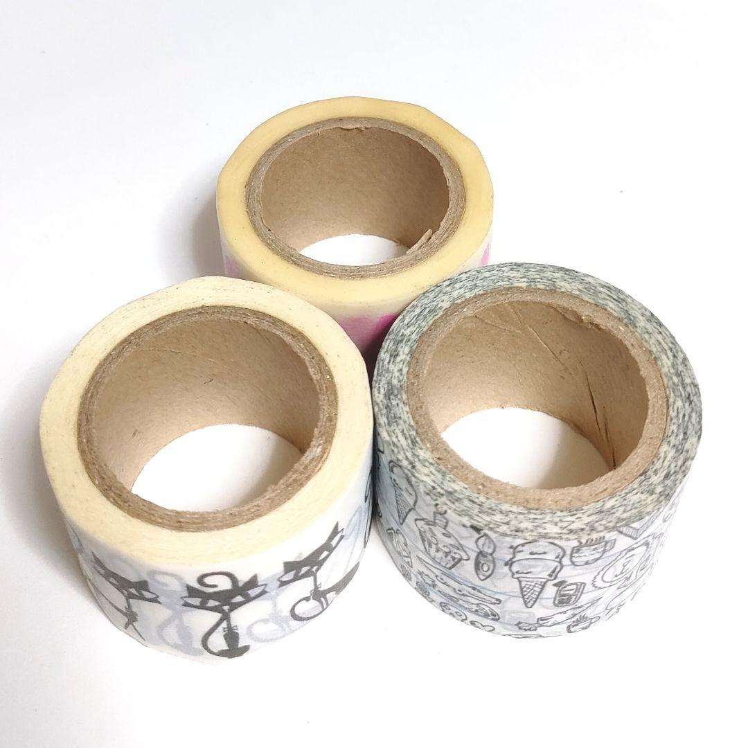 幅広 廃盤 コラージュ 猫 ネコ ねこ マスキングテープ マステ