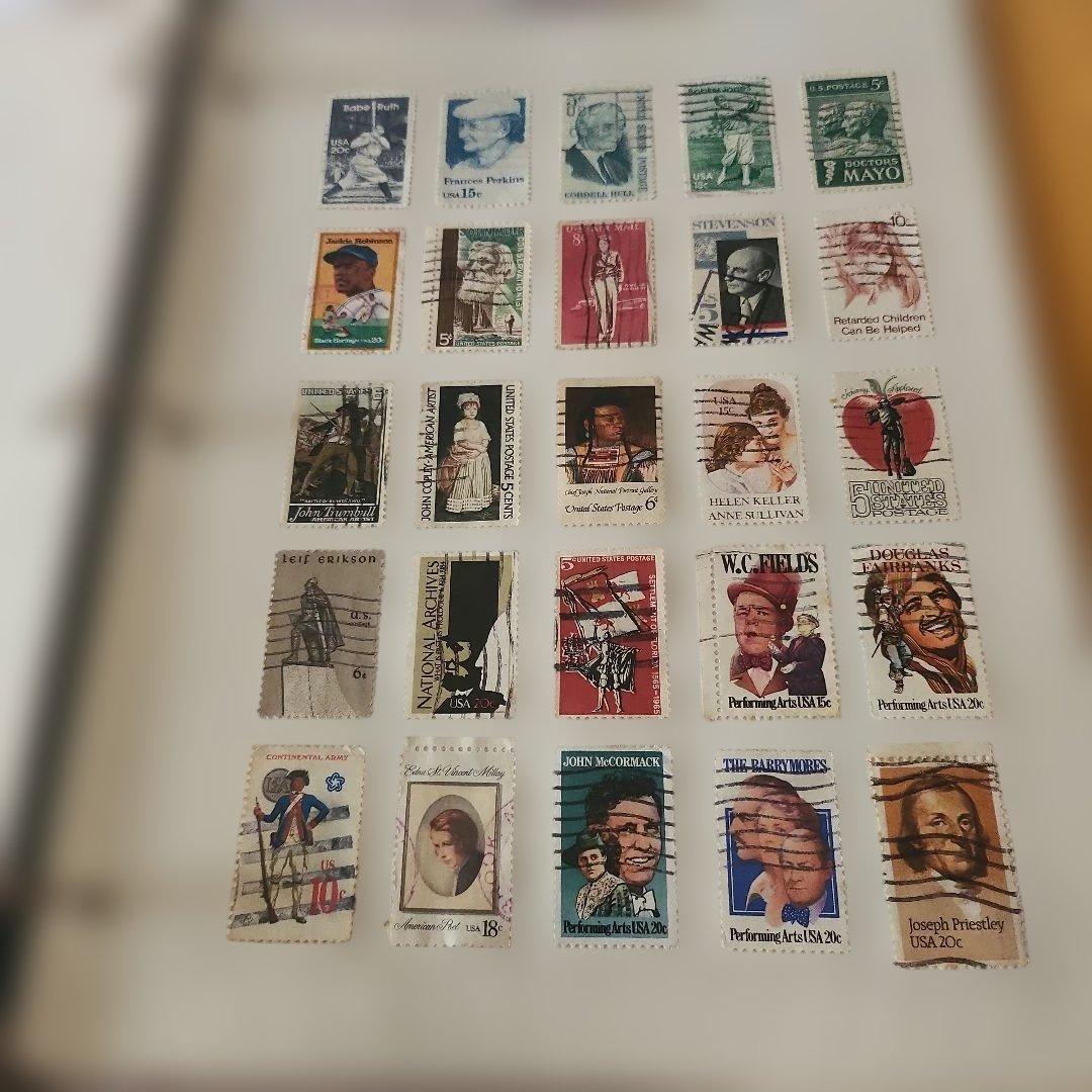 アメリカ　使用済み切手　一冊