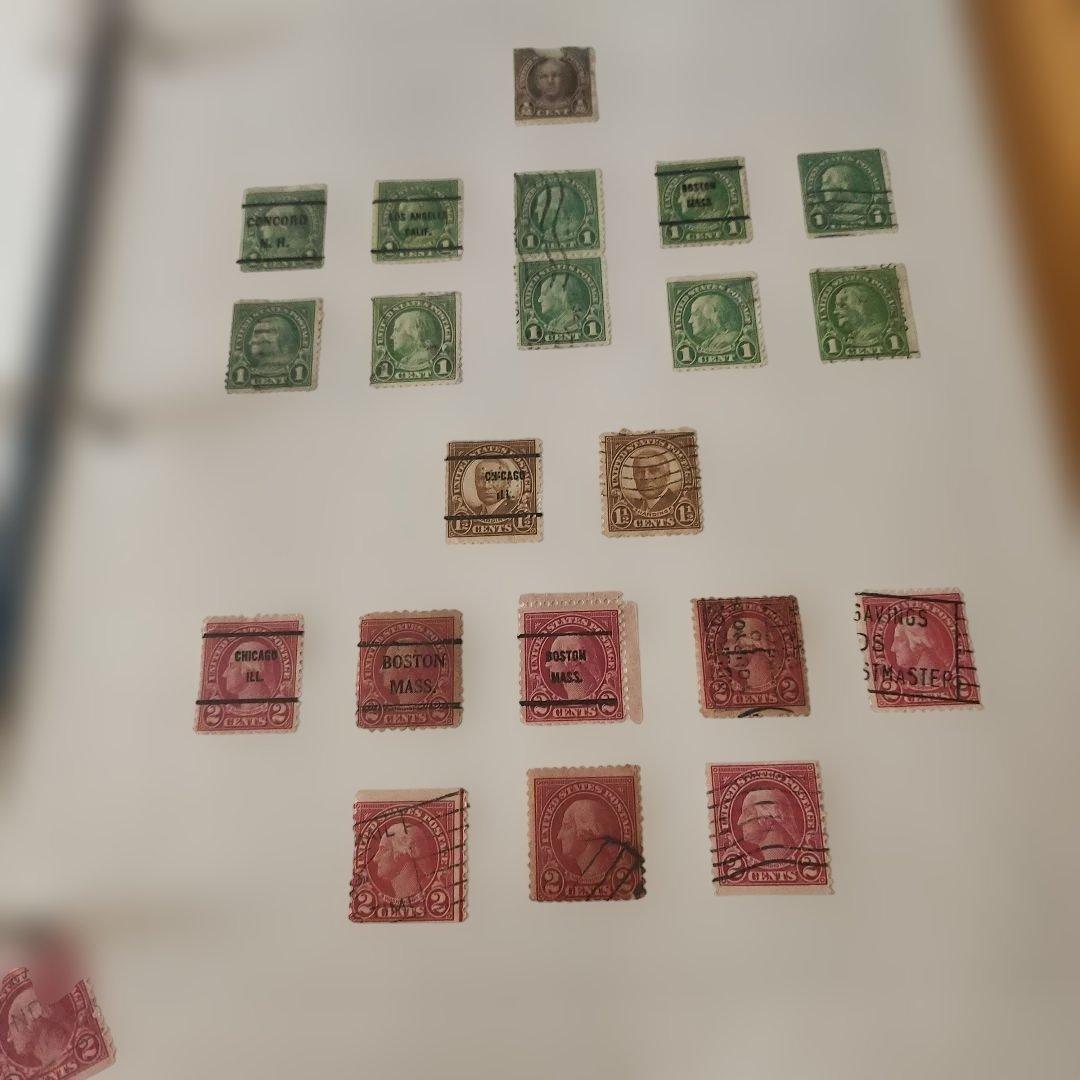 アメリカ　使用済み切手　一冊