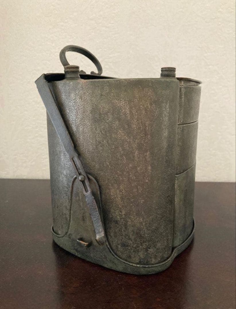 珍品 作家物 銚子 四方木瓜 お弁当箱 骨董 アンティーク雑貨 金属 美術品